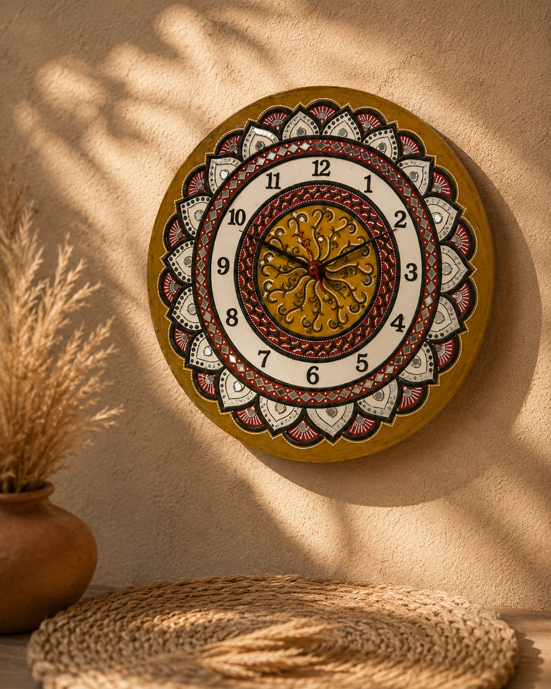 Lippan Wall Clock Art